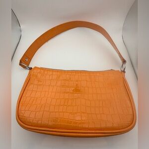 H&M Orange patent faux leather Shoulder Bag 10x6